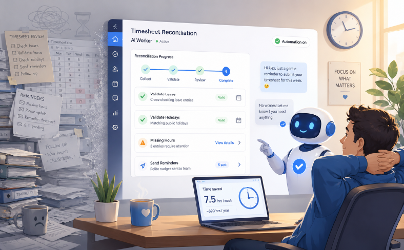 AI worker doing the heavy lifting